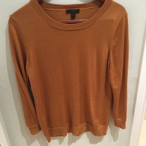 Jcrew mustard crop sweater